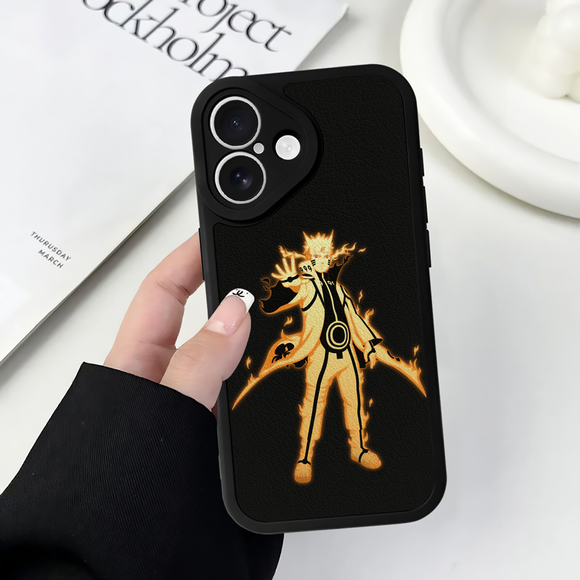 （画像用） NARUTO -ナルト- うずまき ナルト Uzumaki Naruto 【iPhone 16シリーズ対応】シリコンスマホケース（レザー調） 材質：シリコン